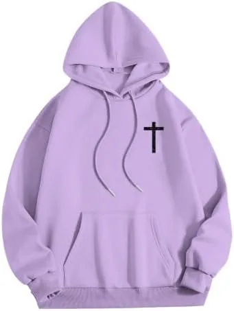 

Толстовка с капюшоном Christian Jesus Cross Graphic, свободный крой