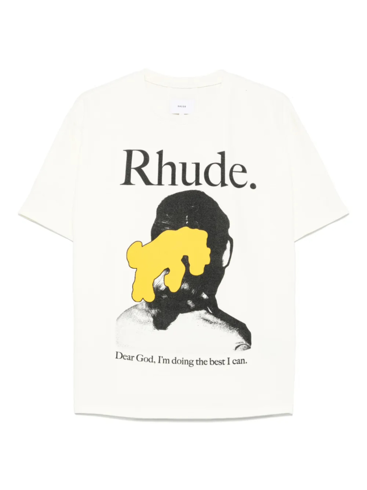 

RHUDE logo-print cotton футболка, белый