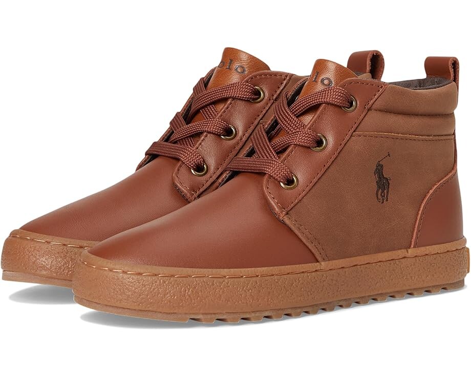 

Кроссовки Polo Ralph Lauren Kids Camdyn, цвет Tan/Brown