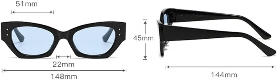 

Солнцезащитные очки с защитой UV400 | «Кошачий глаз» в толстой оправе | для женщин и мужчин, для занятий спортом на открытом воздухе и вождения DSVIGF, Green Coffee
