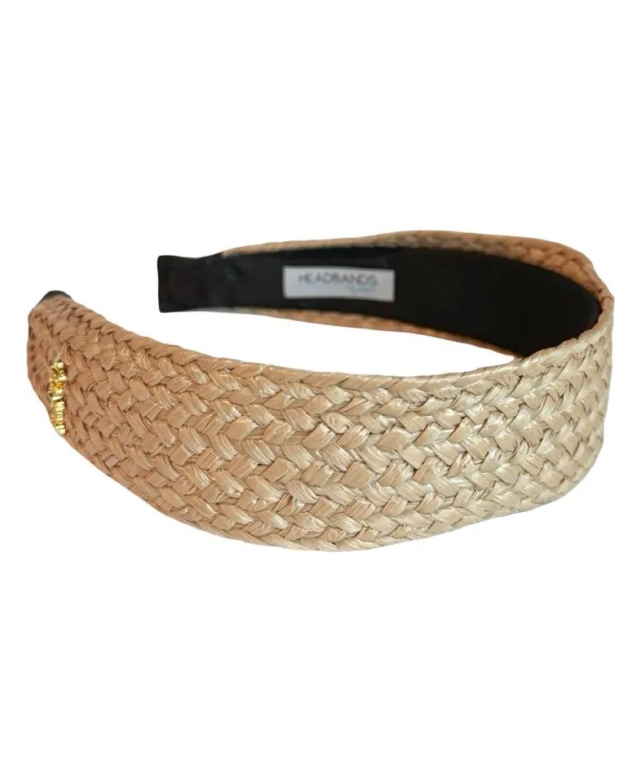 Женская широкая плетеная повязка на голову Headbands Of Hope, коричневый