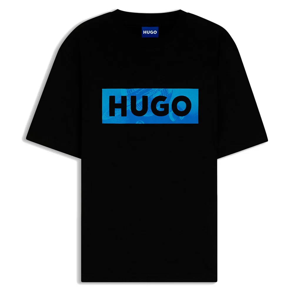 

Футболка с длинным рукавом HUGO Nalien 10258299 синего цвета, черный