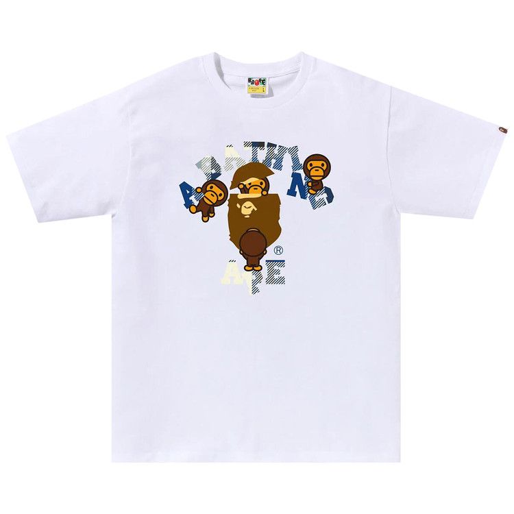 

Футболка BAPE Check College Milo Tee, White