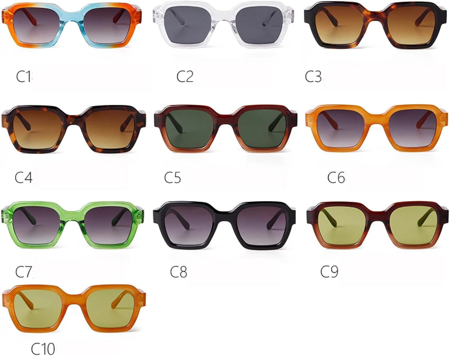 

Солнцезащитные очки с защитой от УФ-излучения UV400 | Оранжево-зеленая оправа | Для женщин и мужчин, для занятий спортом на открытом воздухе и вождения DSVIGF, 06