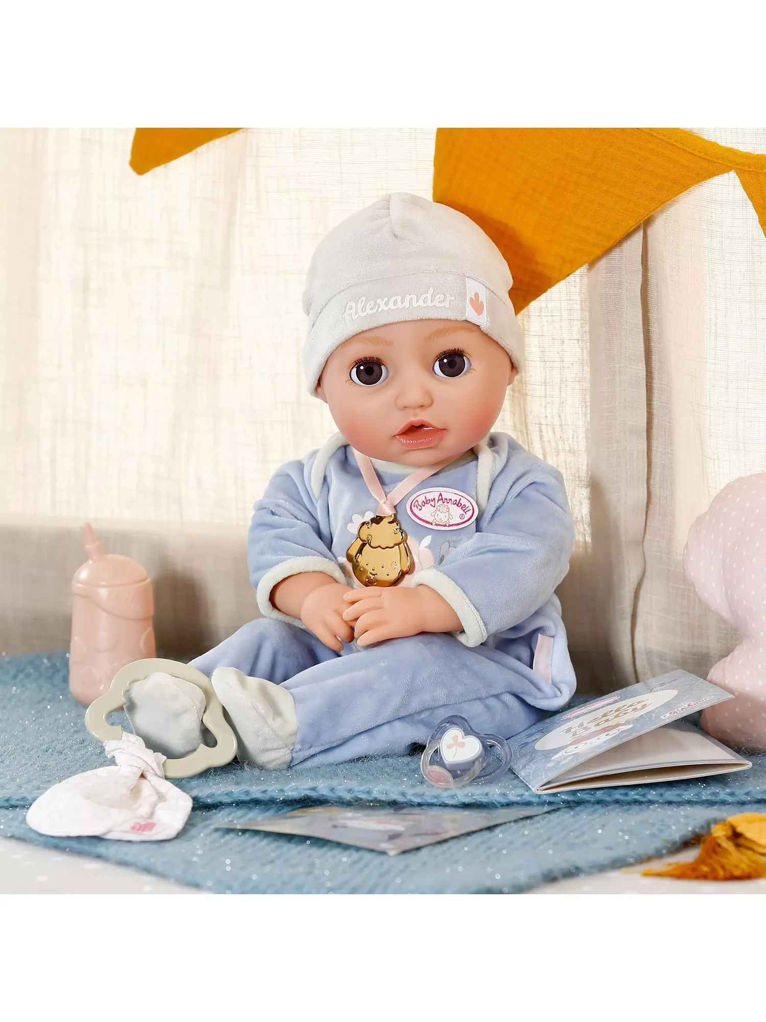 Кукла Active Alexander 43 см в синем комбинезоне и с аксессуарами Baby Annabell — фото 2