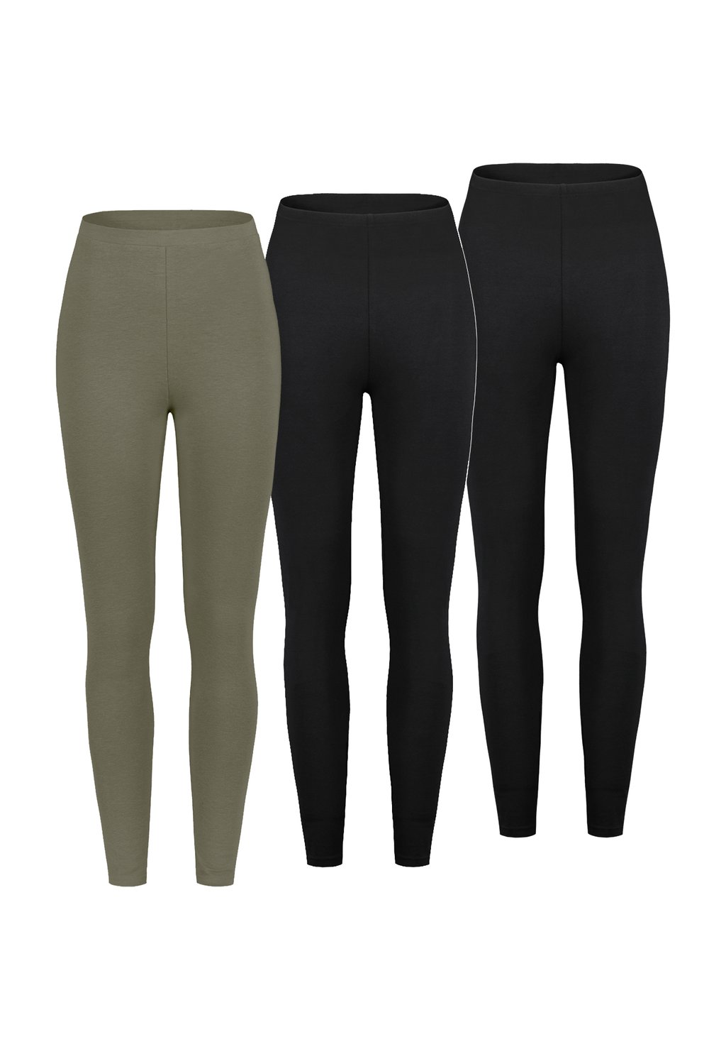 

Леггинсы 3ER-PACK STRETCHIGE MIT HOHEM BUND, Sublevel, темно-зеленый