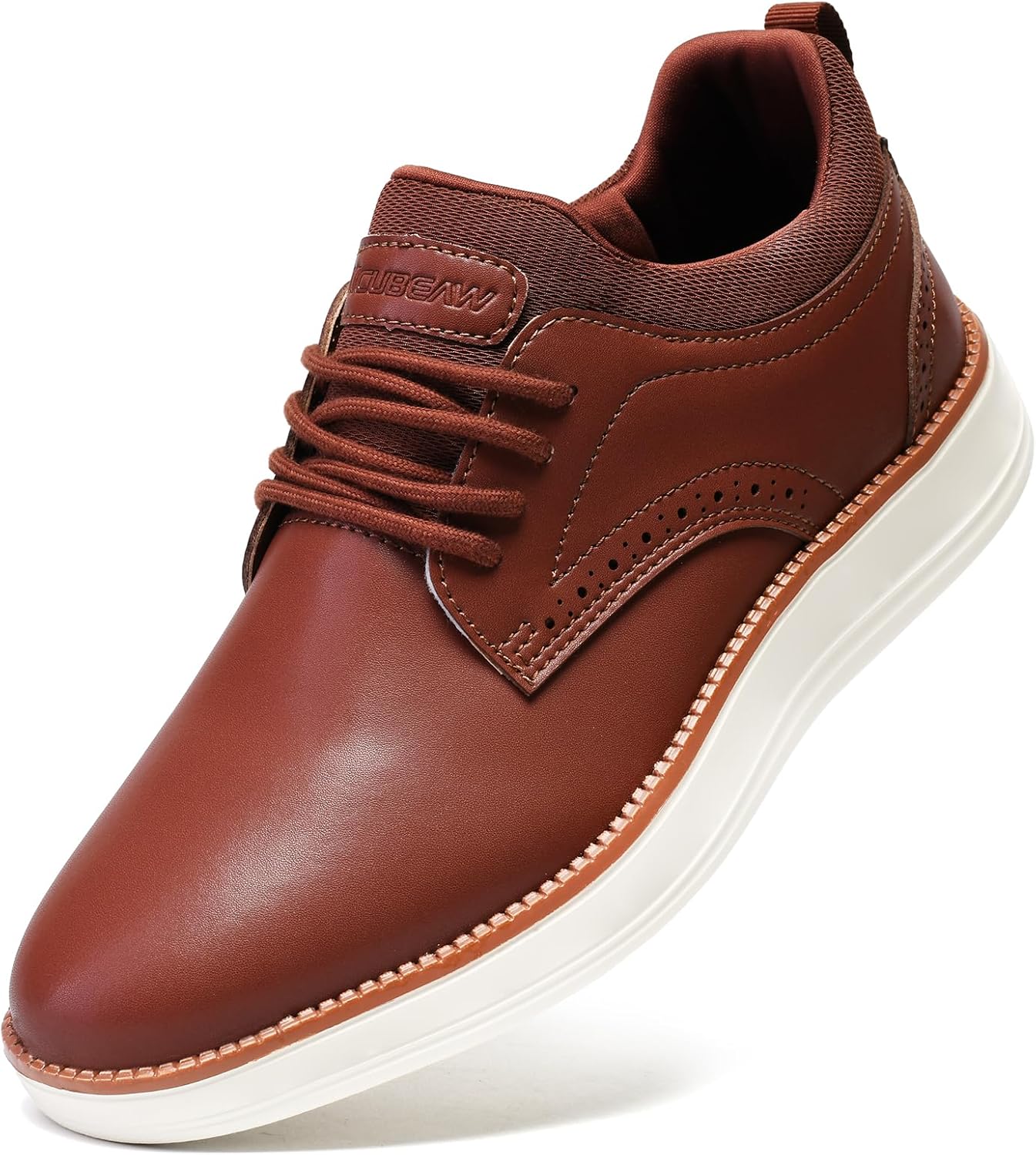 

Мужские деловые кроссовки Оксфорды с крыльями, повседневные прогулочные броги Hcubeaw, коричневый