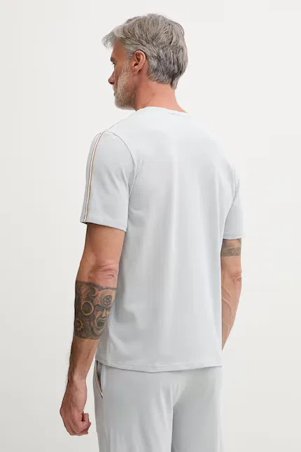 Футболка из мягкого хлопка Unique T-Shirt BOSS, серый — фото 3