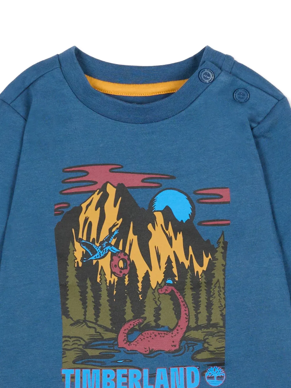 Футболка с длинными рукавами и графическим принтом Timberland Kids, синий — фото 3