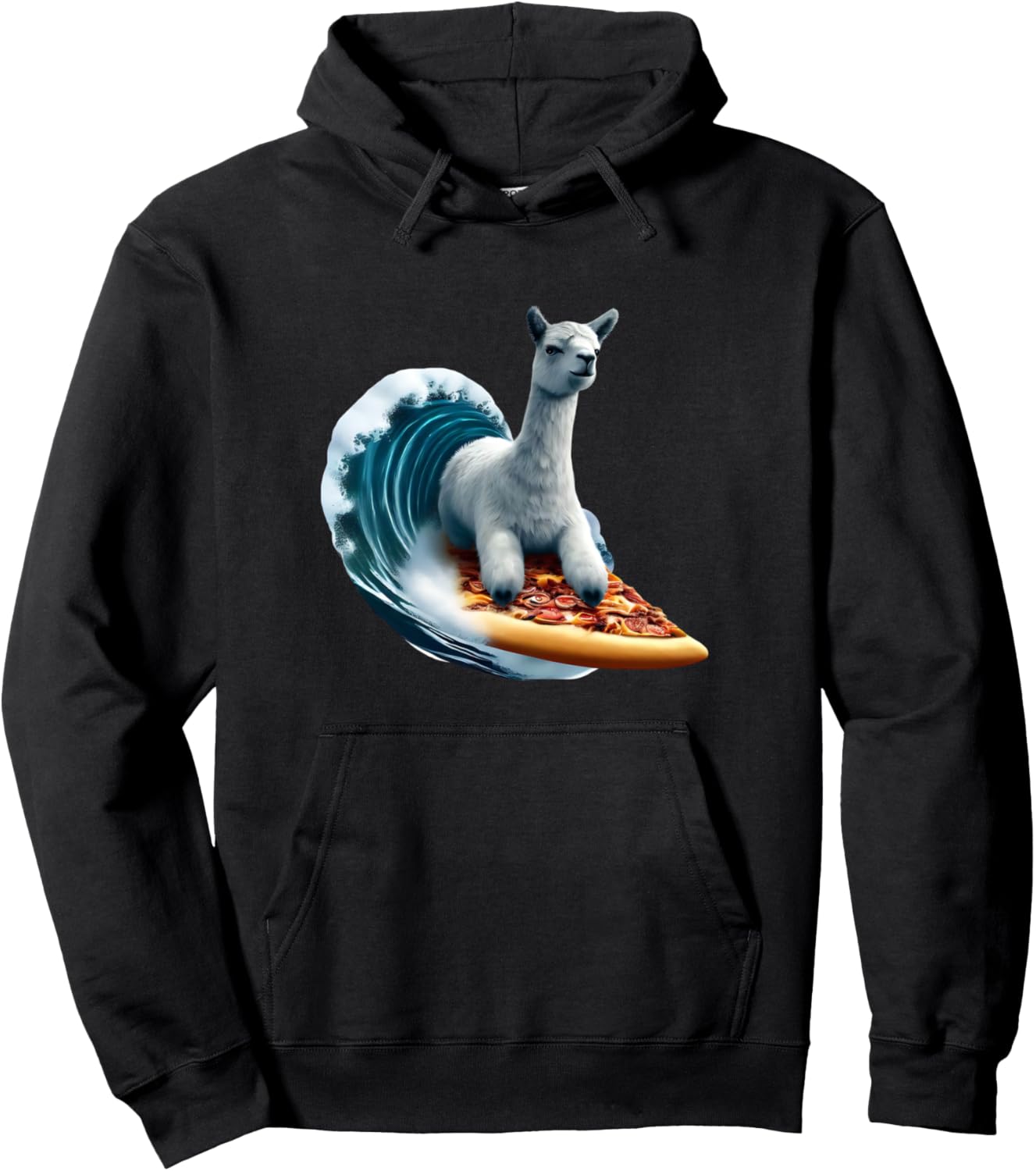 

Худи Pizza Surfing Alpaca Surfing Alpaca Pizza Collection !!, черный