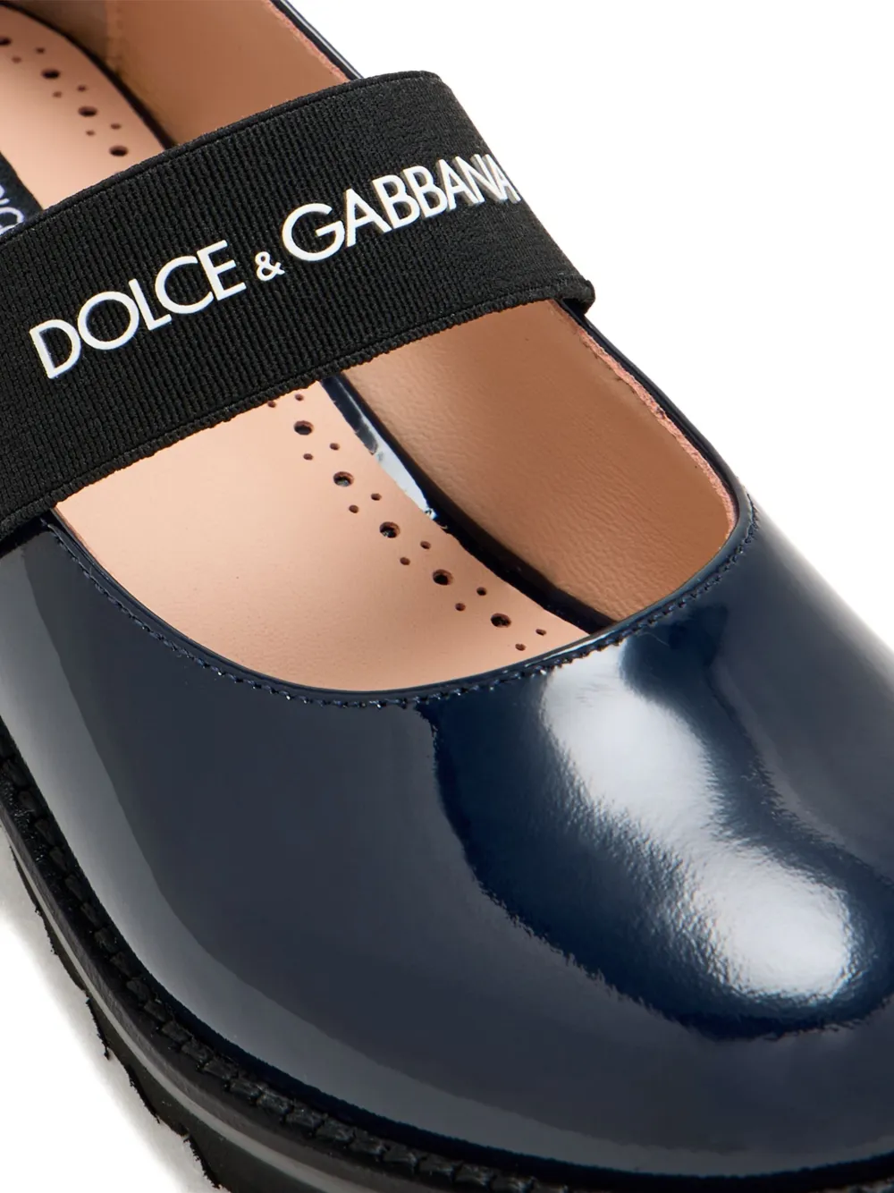 Балетки из лакированной кожи Dolce & Gabbana Kids, синий — фото 4