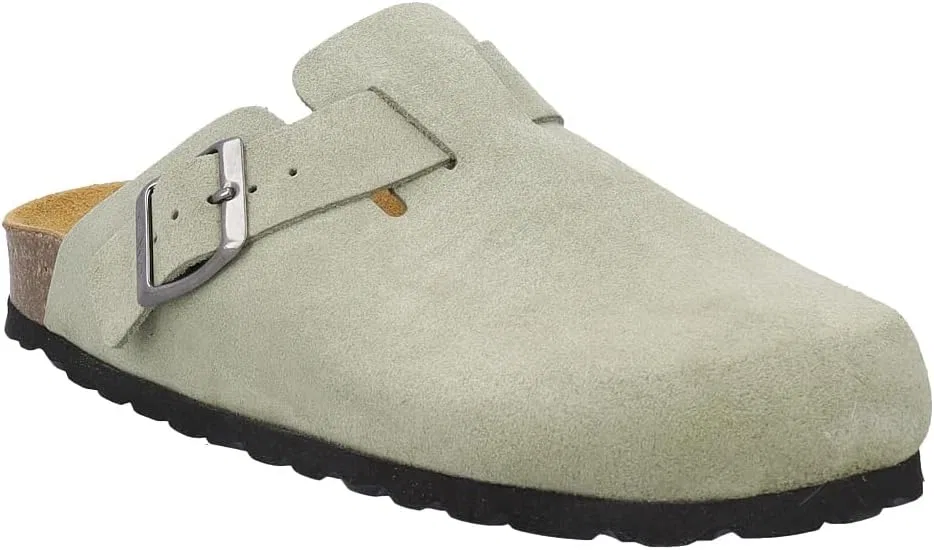 Тапочки CMP NAVARRO из Veloursleder, mit Naturkork-Fußbett und EVA-Laufsohle, Bequeme Passform, Grün