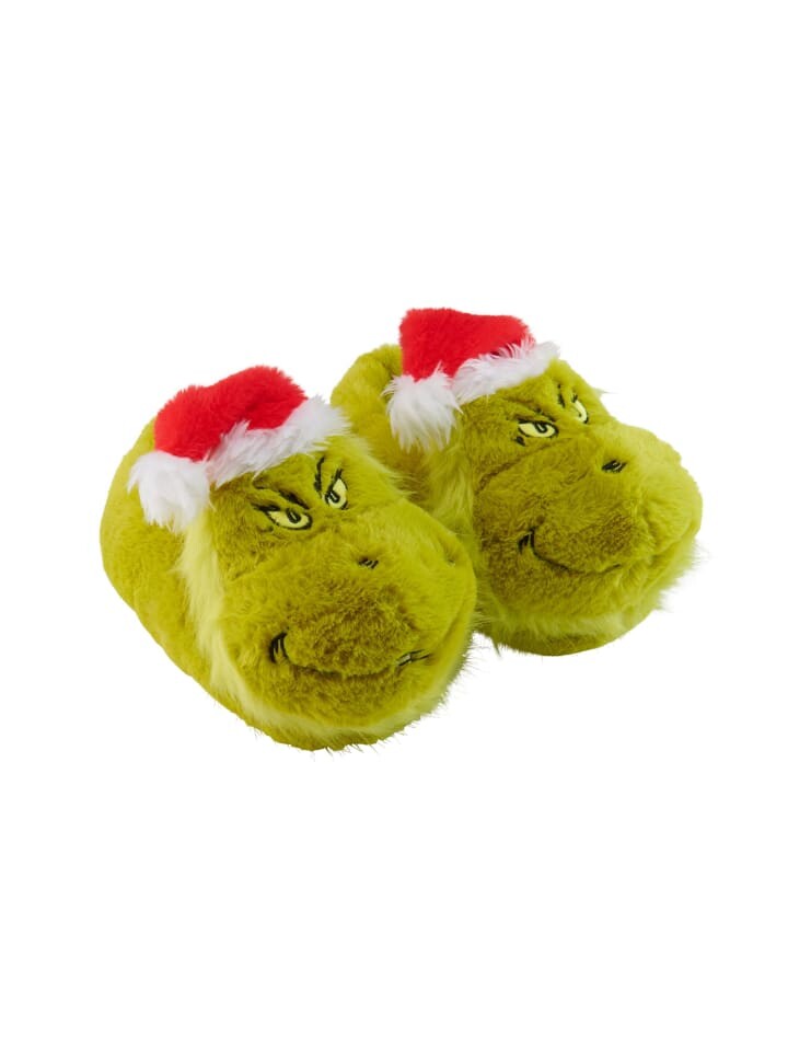 Тапочки United Labels The Grinch 3D Plüsch Pantoffeln Puschen Schlappen, зеленый
