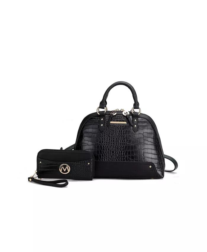 

Сумка-саквояж Nora Premium из крокодиловой кожи от Mia k Mkf Collection, серый