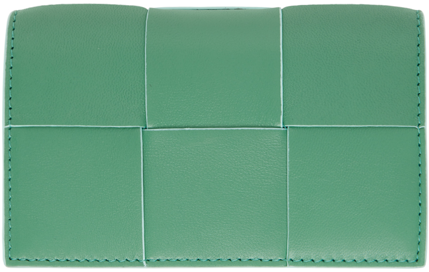 

Зеленый держатель для карт Intreccio Bottega Veneta, Mermaid