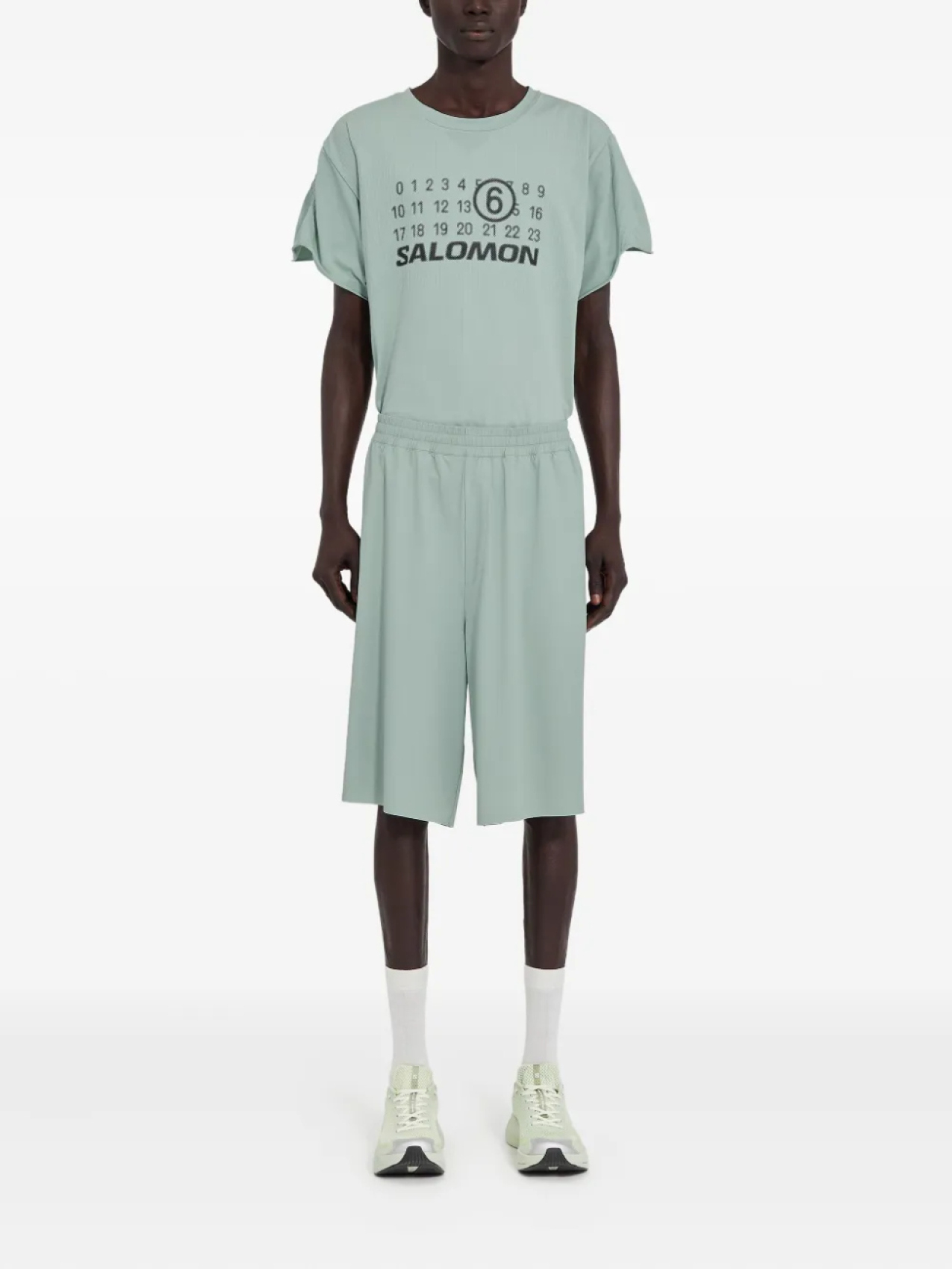 Шорты с принтом из коллаборации с Salomon MM6 Maison Margiela X Salomon, синий — фото 2