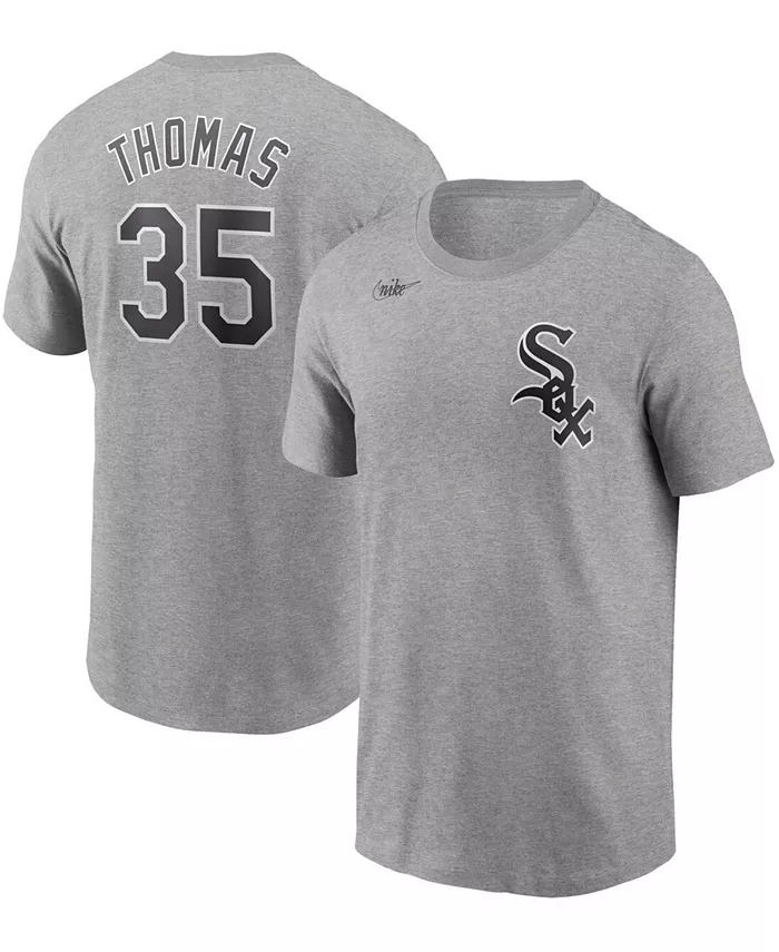 

Мужская футболка Frank Thomas серого цвета из коллекции Cooperstown с именем и номером Chicago White Sox Nike