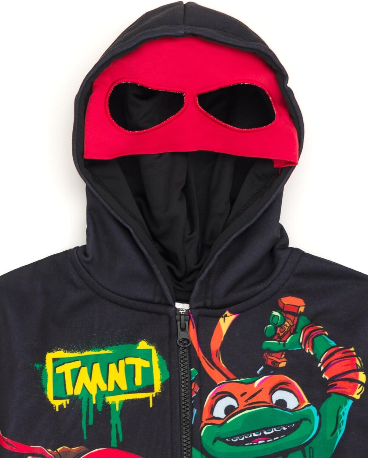 Флисовая толстовка Teenage Mutant Ninja Turtles Raphael Cosplay, Toddler To Big Kid Sizes (2T - 10-12), черный — фото 3