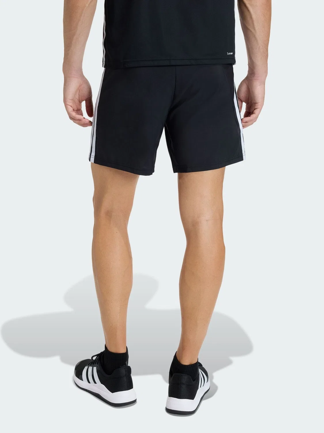 Шорты тренировочные Workout Essentials Base 3-Stripes adidas, черный — фото 2