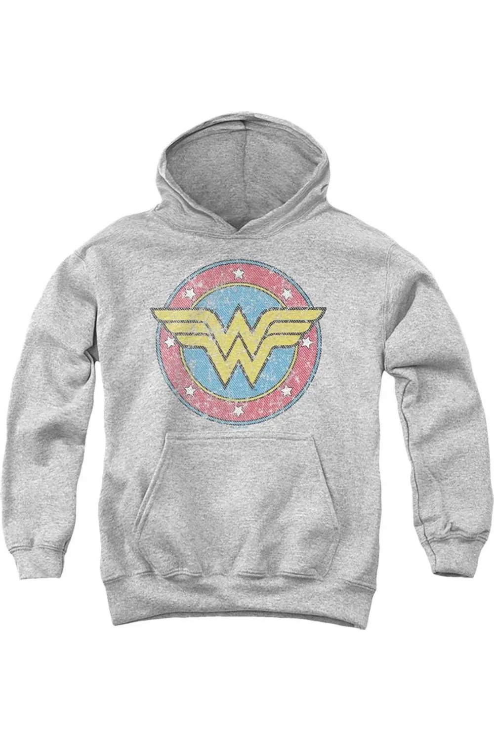 Детское худи для мальчиков с капюшоном Wonder Woman Classic 2 Gildan, Athletic Heather
