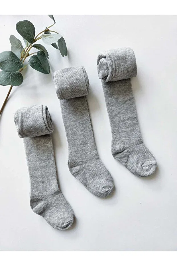 Детские колготки хлопковые комплект 3 шт Panfilia, Gray