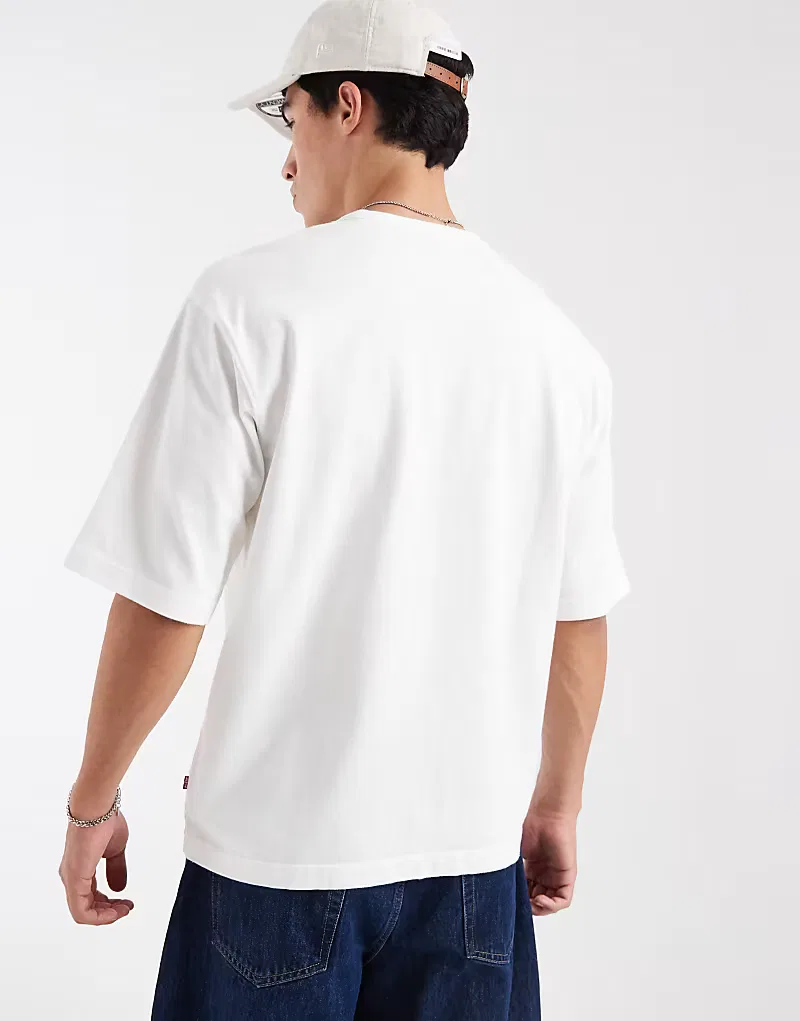 Свободная футболка Levi's из плотной ткани, белый — фото 3
