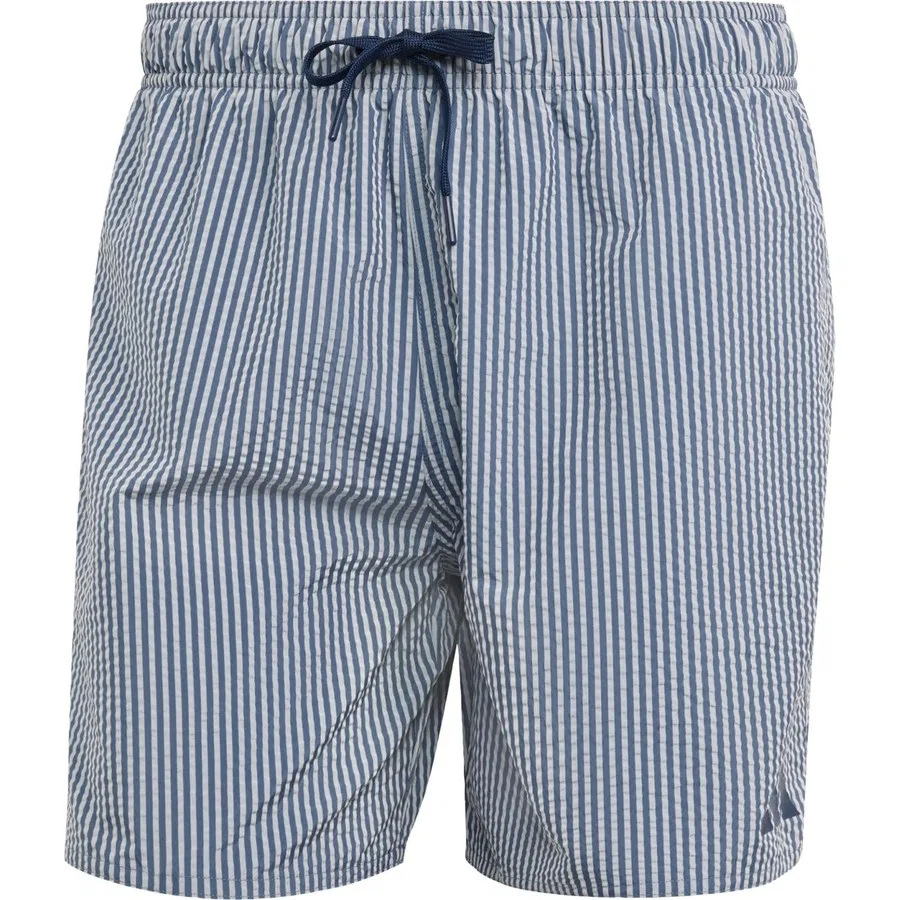 Плавательные шорты с принтом в полоску Sportswear JX2674 Seersucker Stripy Swim Shorts 5-Inch adidas, Белый — фото 3