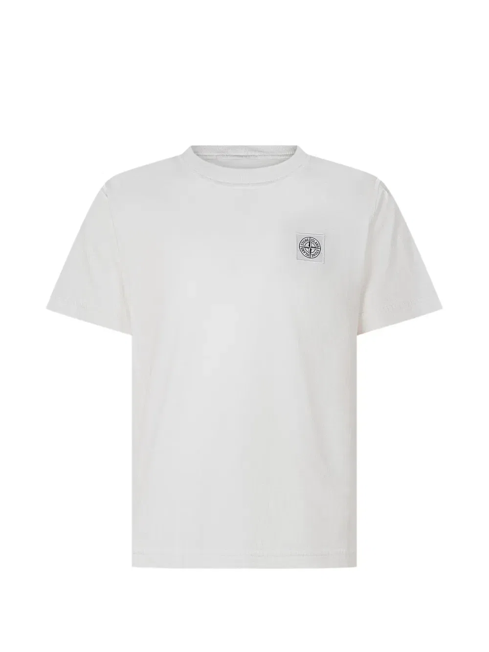 Футболка с нашивкой-логотипом Stone Island Junior, белый