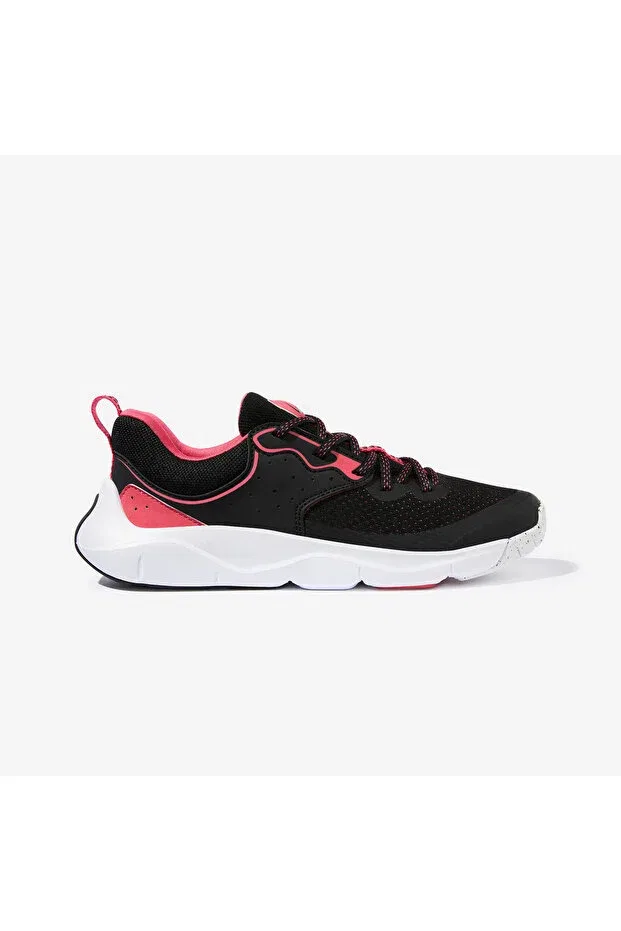 Детские кроссовки для девочек на шнуровке Playful fast sneakers for kids Decathlon, Black