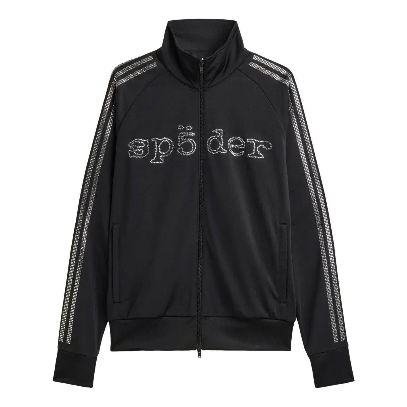 Мужская куртка с принтом Rhinestone Track Jacket Adidas, черный