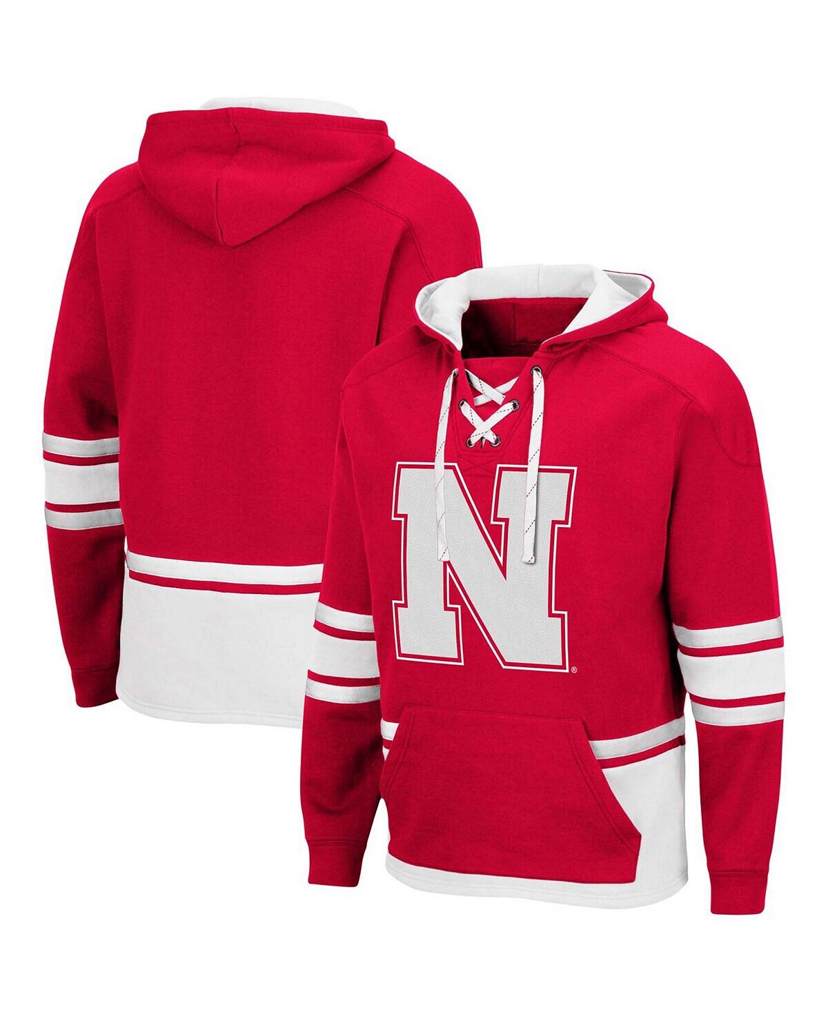 

Мужская толстовка с капюшоном scarlet nebraska huskers lace up 3.0 pullover Colosseum