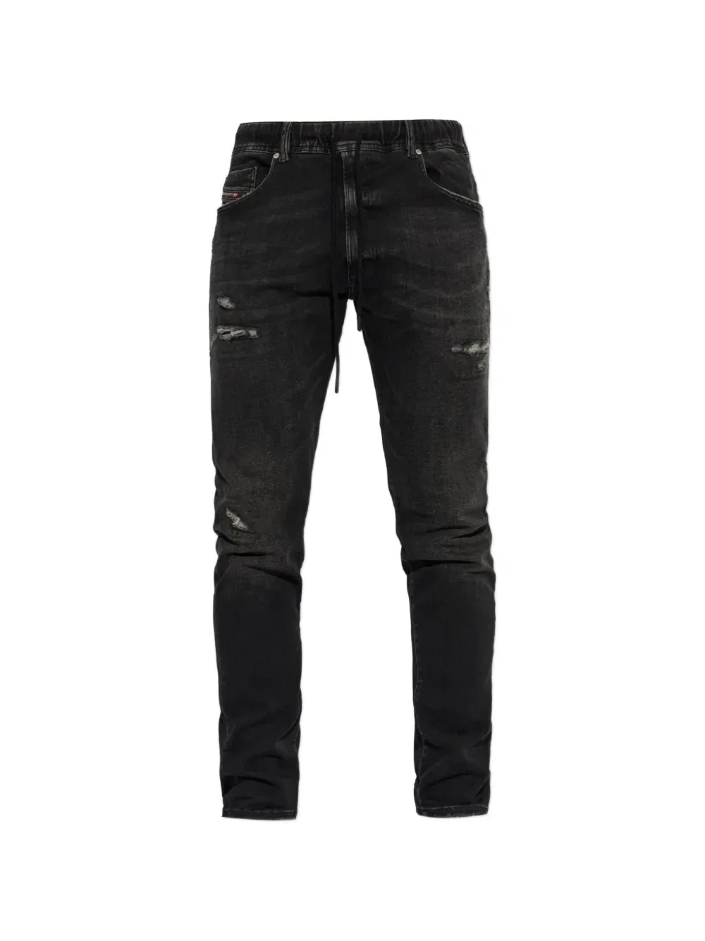 Джинсы Diesel E-Krooley Jogg с эффектом потертости, черный
