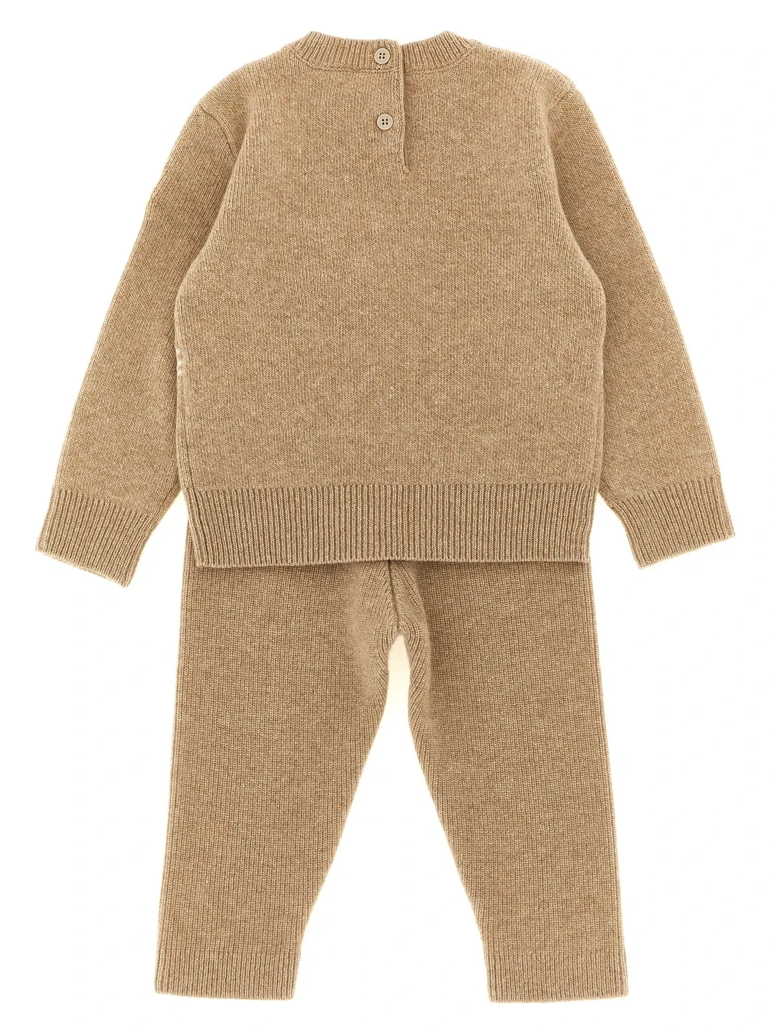 Комплект из свитера и леггинсов модели Cervo Moncler Enfant, бежевый — фото 2