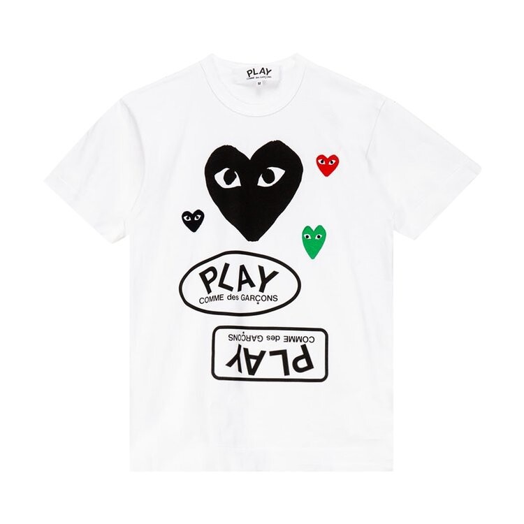 

Футболка Comme des Garçons PLAY Miscellaneous Logo T-Shirt 'White', белый