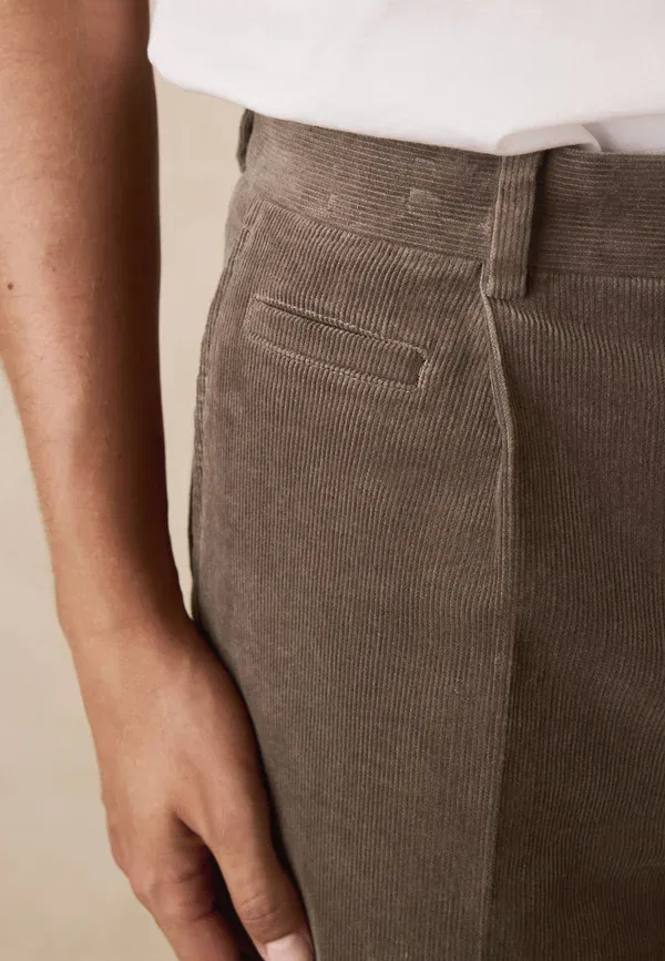 Брюки вельветовые Regular Fit Next, taupe brown, коричневый — фото 3