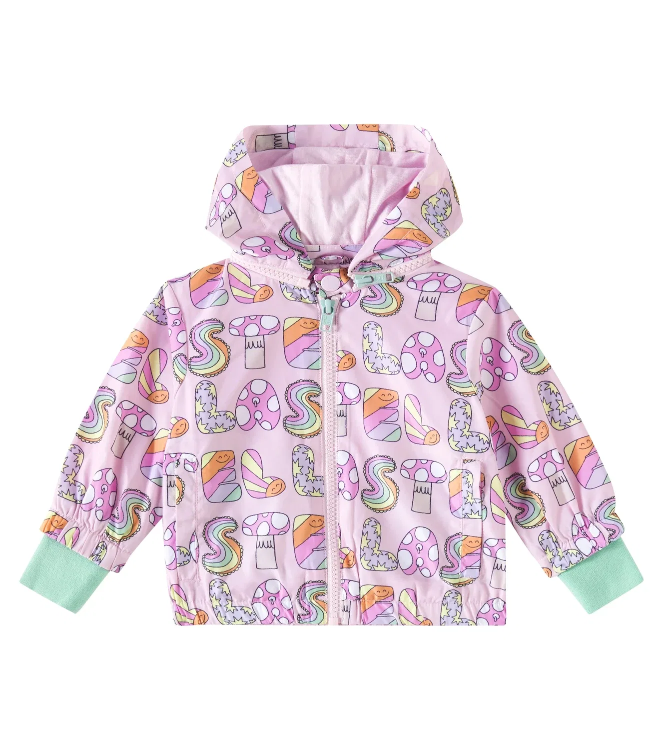Легкая куртка с логотипом Stella Mccartney Kids, розовый