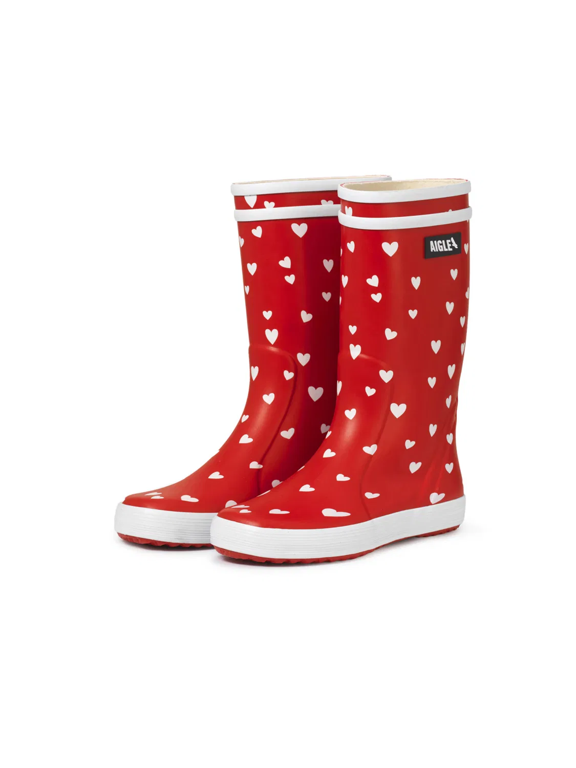 Ботинки Aigle Lolly Pop Play Unisex красного цвета — фото 2