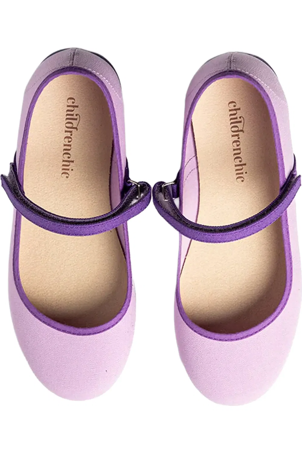 Детские туфли Мэри Джейн на липучке из денима Evelyn CHILDRENCHIC, Lilac — фото 2