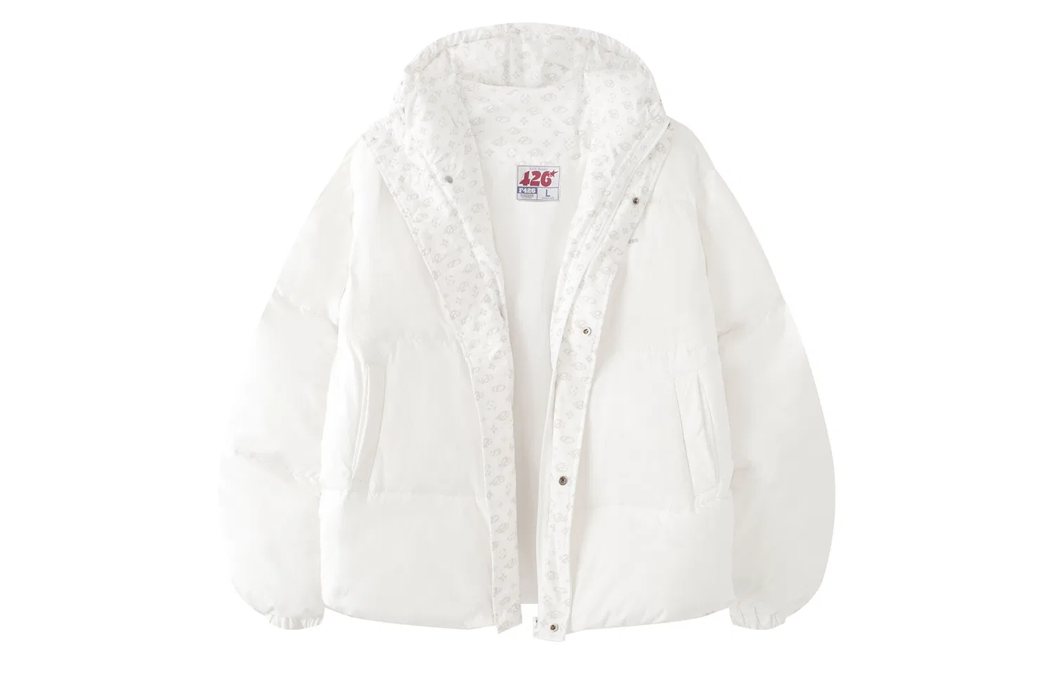 Детский пуховик с капюшоном утепленный White F426, White