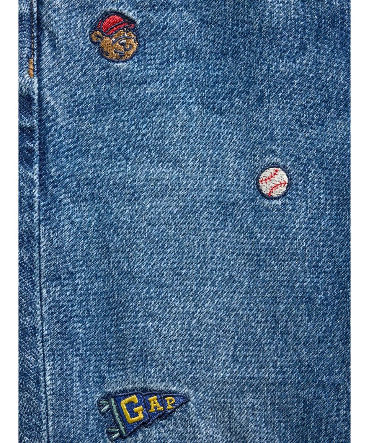 Детские джинсы свободного кроя с вышивкой GAP, Indigo Blue — фото 4