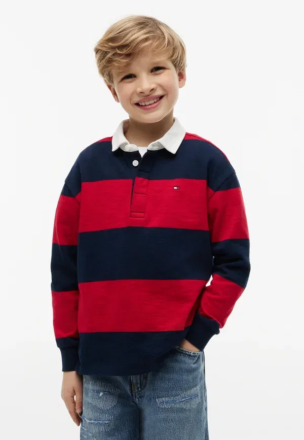 Футболка-поло хлопковая Rugby unisex Tommy Hilfiger, красный