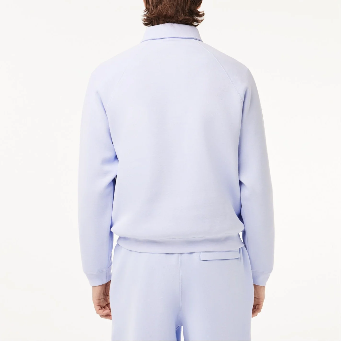 Свитшот с поло и аппликацией логотипа LACOSTE, Phoenix Blue — фото 3