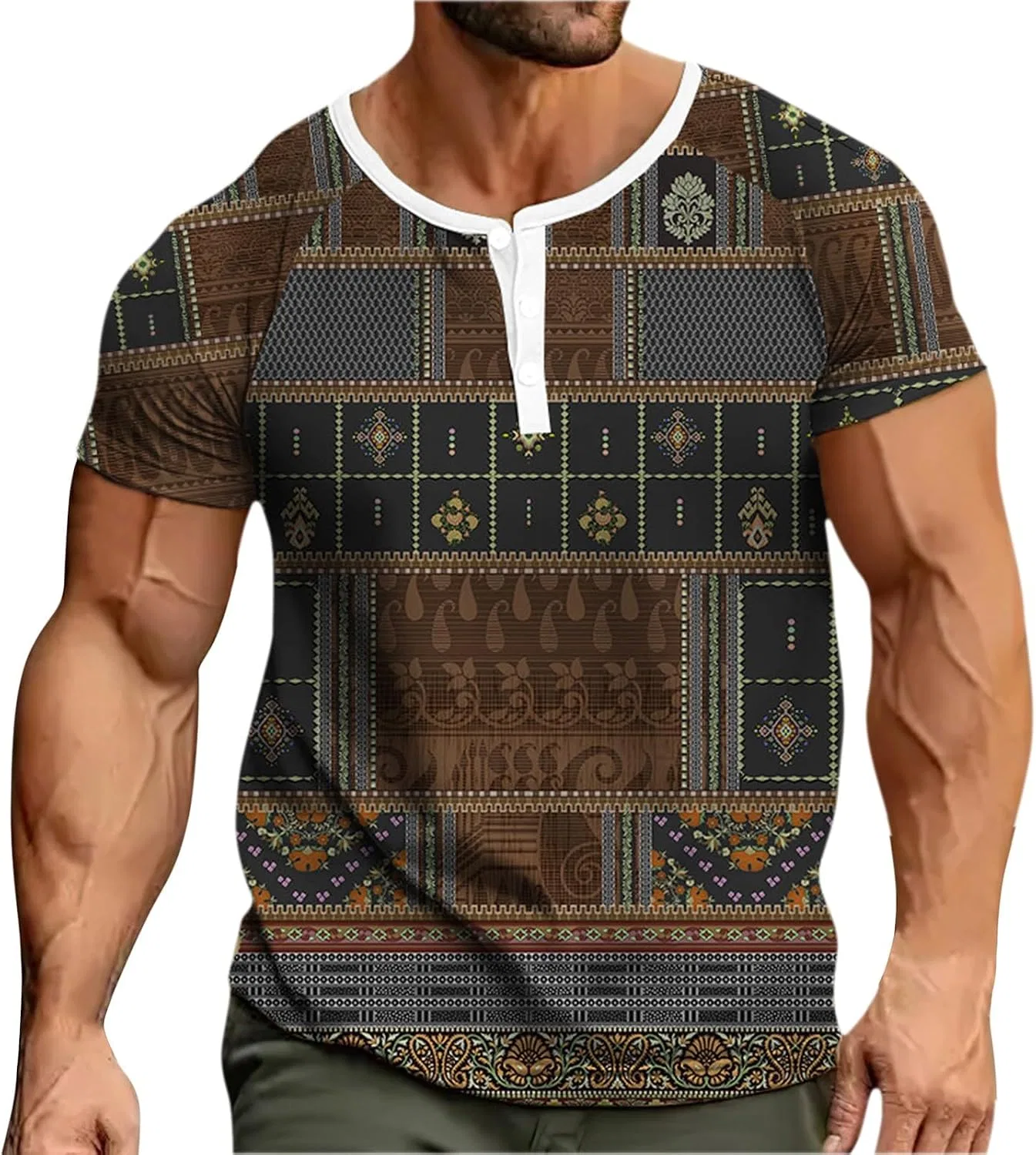 Мужская камуфляжная рубашка-поло с коротким рукавом, Camouflage