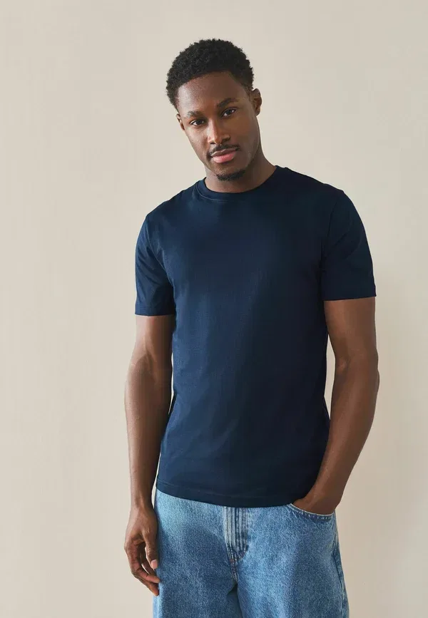 Футболки 6 шт, хлопок, Slim Fit, Next, Dusky Pastels Pink, Sage, Aqua, White, Navy, белый/черный/темно-синий/розовый/бирюзовый — фото 3