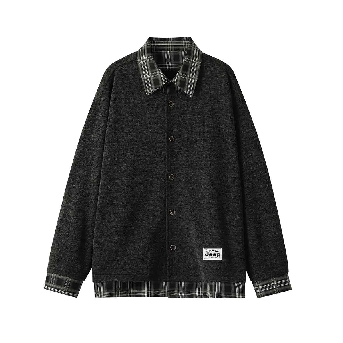 Детский свитер с лацканом Jeep Leisure Collection, Black