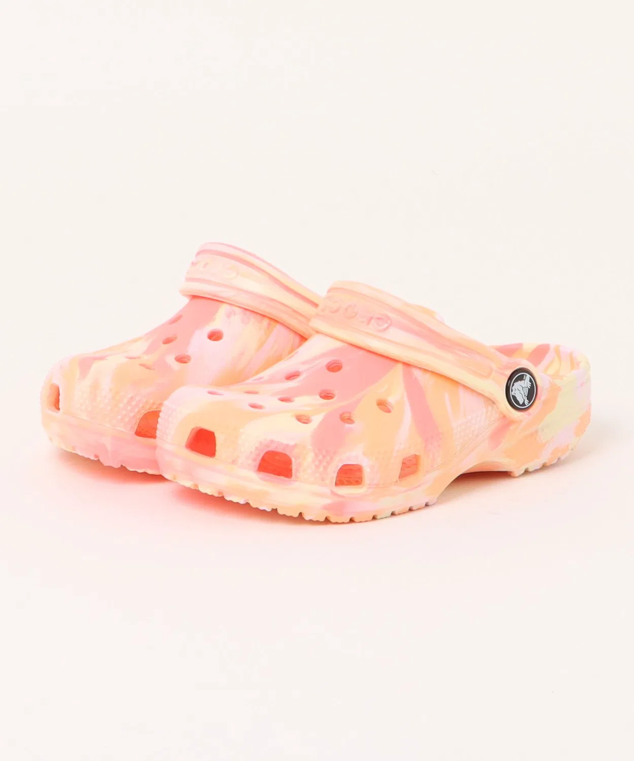 Детские сандалии с ремешком, модель Classic Marbled Clog, crocs, Pink