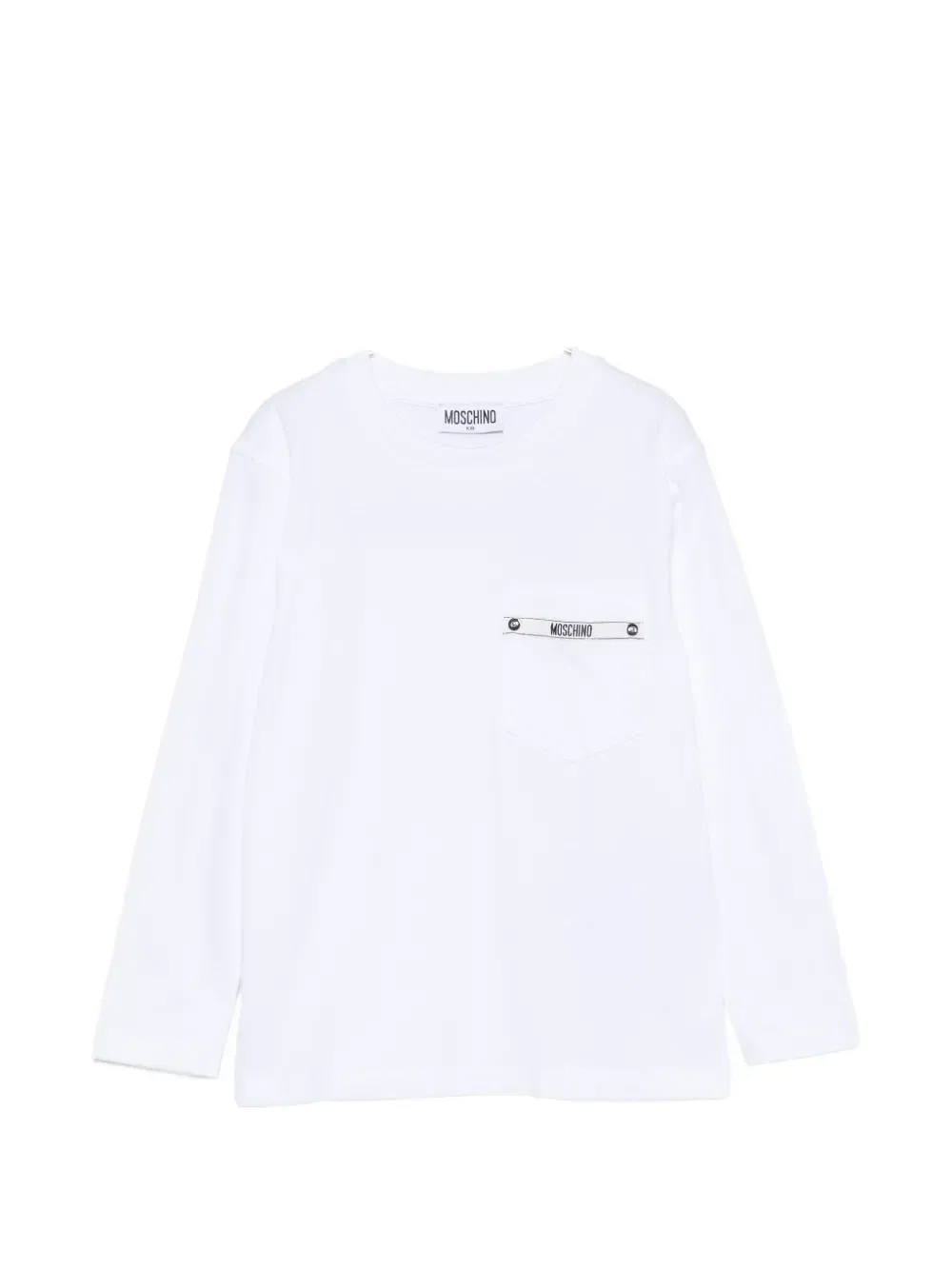 Футболка с нагрудным карманом Moschino Kids, белый