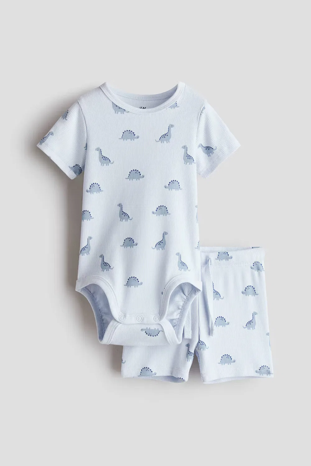 Комплект из 2 ребристых хлопковых изделий H&M, Hellblau/Dinosaurier