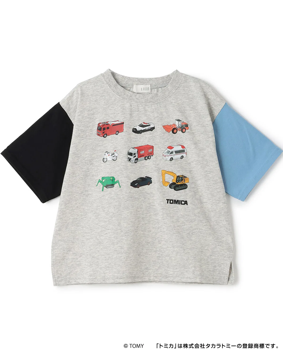 Детская футболка с принтом TOMICA, модель TOMICA集合配色, b・ROOM, Off White — фото 4