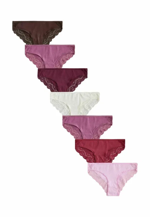 Бикини хлопковые 7 pack - bikini bottoms Next, Berry Pink, розовый
